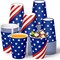 4th of July Paper Disposable Cups 60pcs Stars Stripes Drinking Cups for Party Supplies